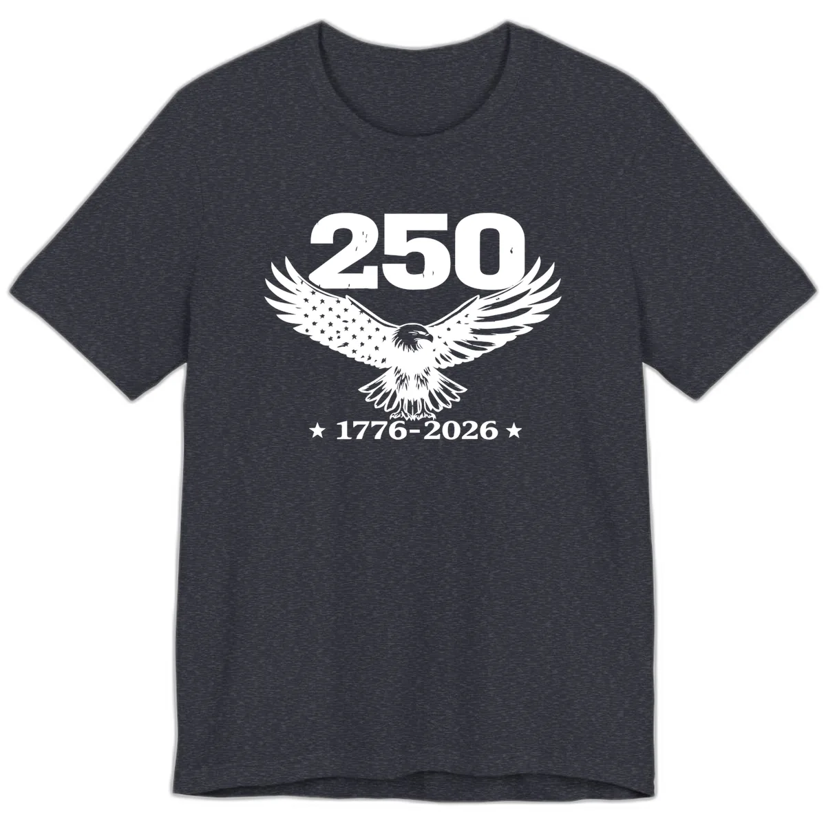 America 250th Anniversary Eagle Design Premium T-Shirt in Heather Navy